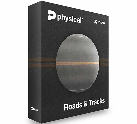 100组道路柏油马路土路PBR纹理贴图CGAxis第24卷-图片1