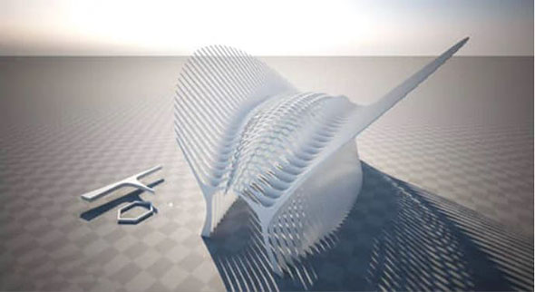 复杂网格结构建筑形体建模C4D插件 QGeoTexture v1.5  R18-R23 Win + 场景工程文件