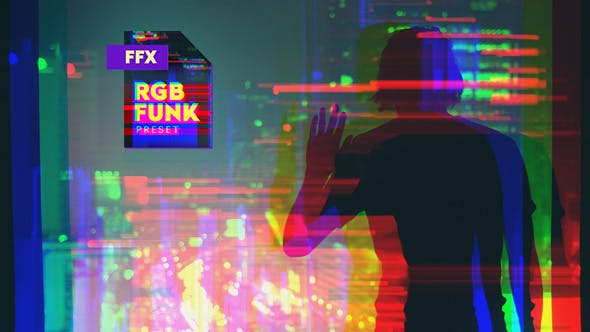 AE预设-RGB色彩分离撕裂视频转场 RGB Funk Preset