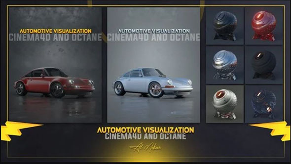 Octane渲染器汽车场景渲染C4D教程