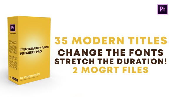 PR预设-35个现代标题文字排版动画 Typography Pack