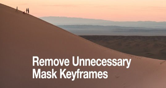 删除不必要的蒙版关键帧AE脚本 Remove Unnecessary Mask Keyframes v1.0