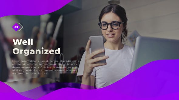 AE模板-时尚图形彩色波浪会议活动在线营销视频包装展示片头