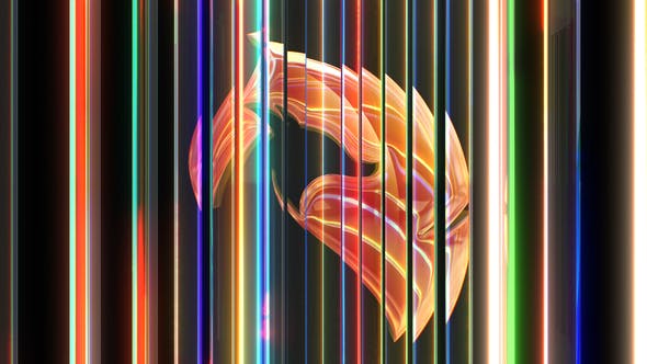 AE模板-闪闪发光玻璃色彩折射Logo动画 Simple Glass Logo