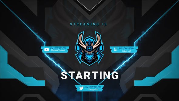 AE模板-新媒体科技感网络直播界面包装动画