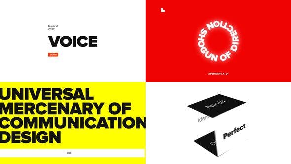 AE模板-14个4K创意文字标题排版动画