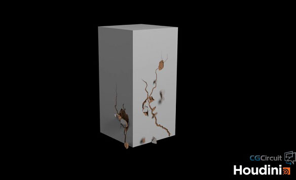 Houdini裂纹裂痕破碎特效教程 Houdini Crack Effect