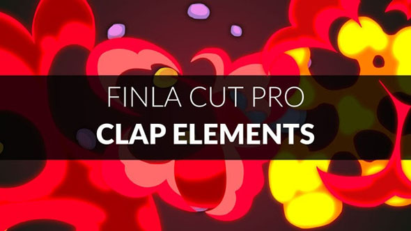 FCPX插件-16种酷炫时尚卡通元素动画模板 Clap Elements