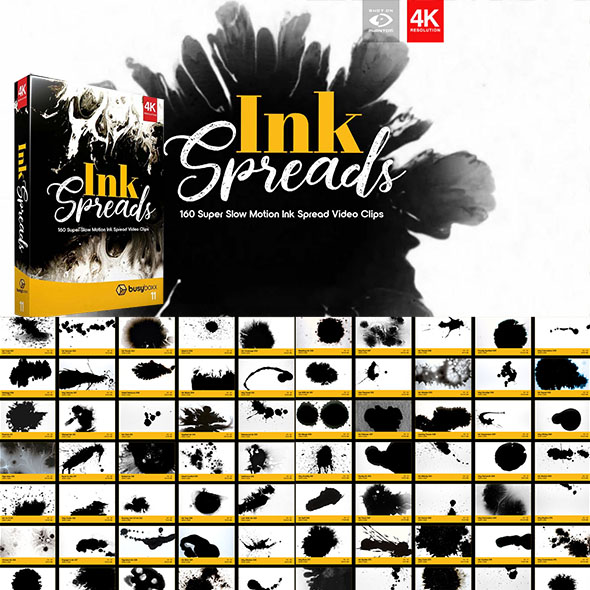 160组4K水墨晕染滴落泼墨视频素材 BB 11-图片1