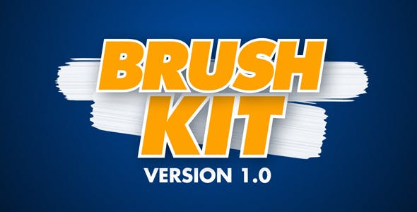 AE模板-自定义笔刷动画工具包 Brush Kit Vr 1.0
