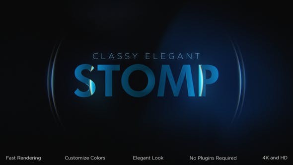 AE模板-节奏感文字动画光效快闪片头 Classy Elegant Stomp Intro