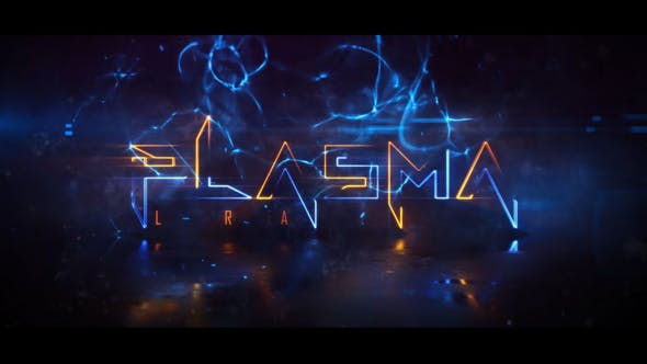 AE模板-科技感Logo光效描边动画 Plasma Logo Reveal