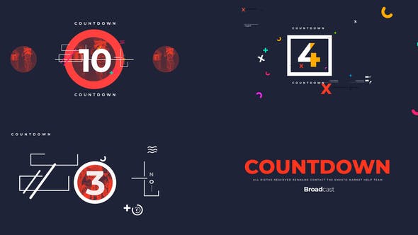 AE模板-创意时尚图形动态新闻倒计时包装动画