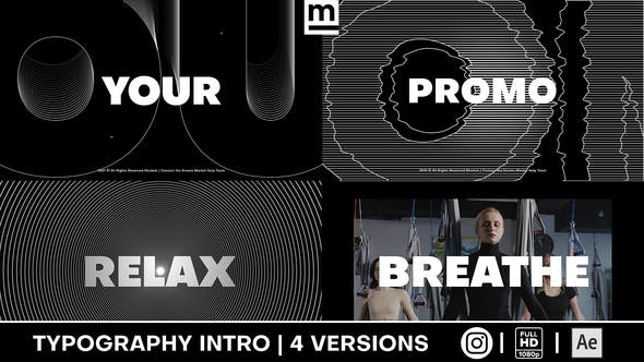 AE模板-创意动感文字排版视频包装宣传片头 Typography Electro Sport Promo