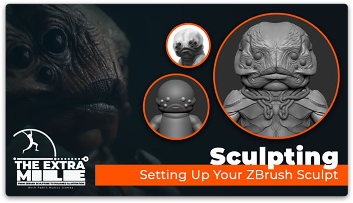 ZBrush外星生物概念艺术雕刻工作流程视频教程-图片3