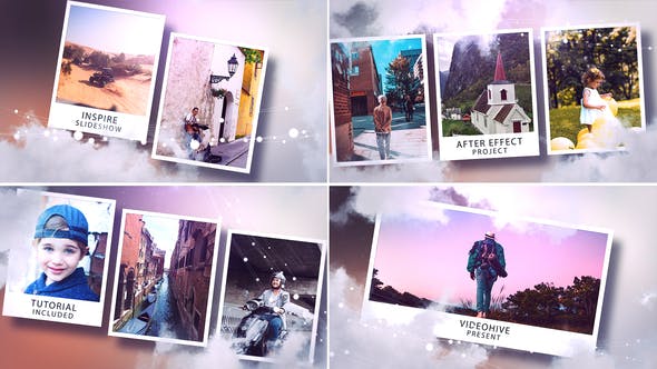 AE模板-云层幻灯片照片视频相册展示 Cloud Slideshow 2