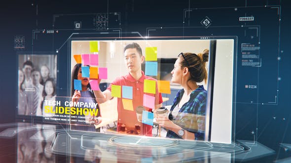 AE模板-科技感公司幻灯片商务包装宣传片头