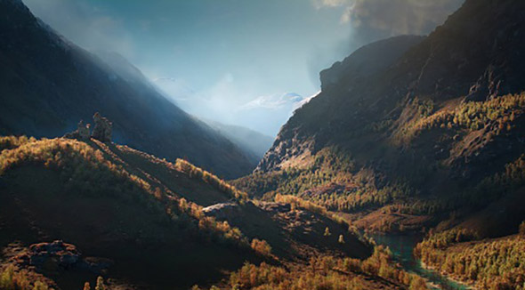 Houdini创建大型自然景观场景环境制作视频教程