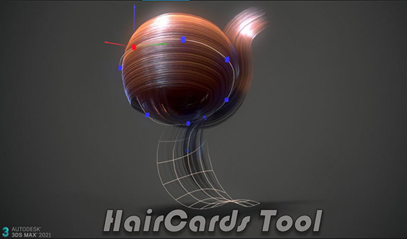 3DS MAX面片头发模拟插件 Hair Cards Tool v0.9.98