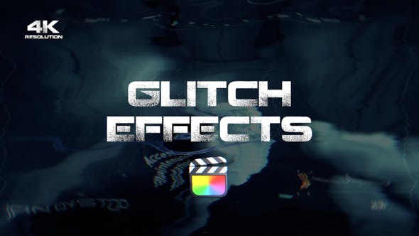 FCPX插件-30种时尚故障信号损坏毛刺特效预告片头 Glitch Effects
