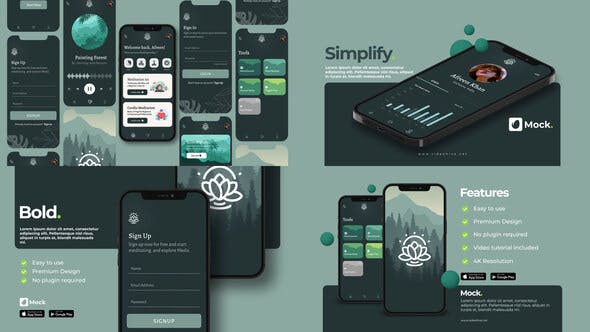 AE模板-15种预制产品时尚手机APP宣传展示片头