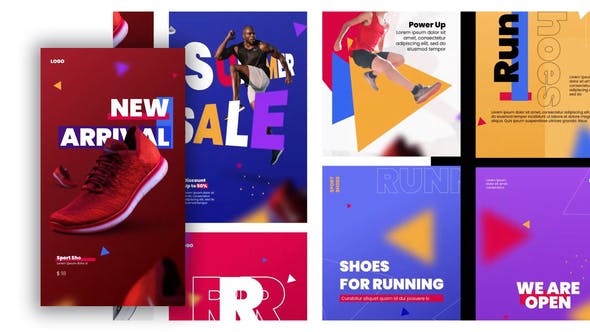 AE模板-竖屏社交网络直播在线产品推广宣传片头 Target Shop Stories Promotion