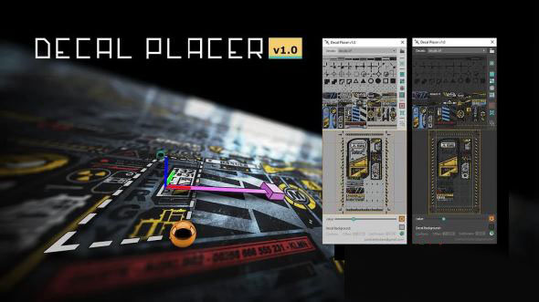 3DS MAX模型贴图贴画插件 MXTools Decal Placer 1.5