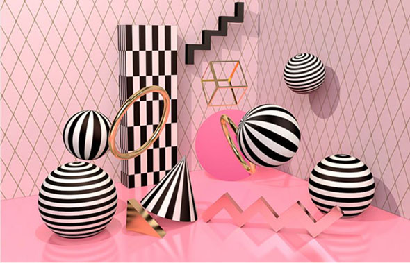 Cinema 4D制作几何3D形状场景动画技能分享C4D教程