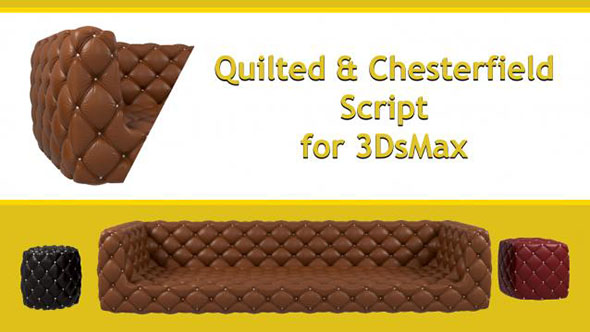 3DS MAX沙发生成插件 Quilted & Chesterfield For 3DS Max 2013-2021