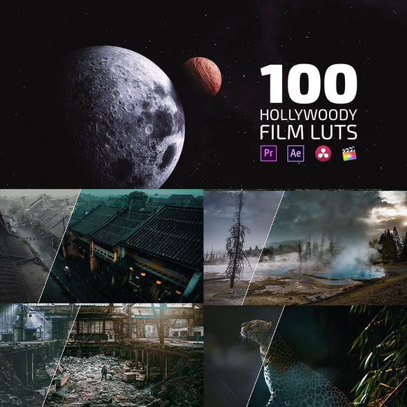 PR模板/预设-100组好莱坞电影LUTs视频调色预设