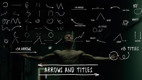 AE模板-创意设计箭头文字标题动画 Arrows And Titles