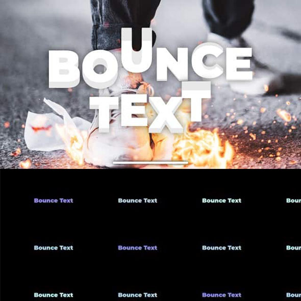 FCPX插件-16组4K弹跳文本动画预设