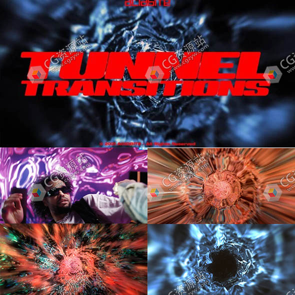 23组隧道穿越直线S形转弯运动特效转场4K视频素材