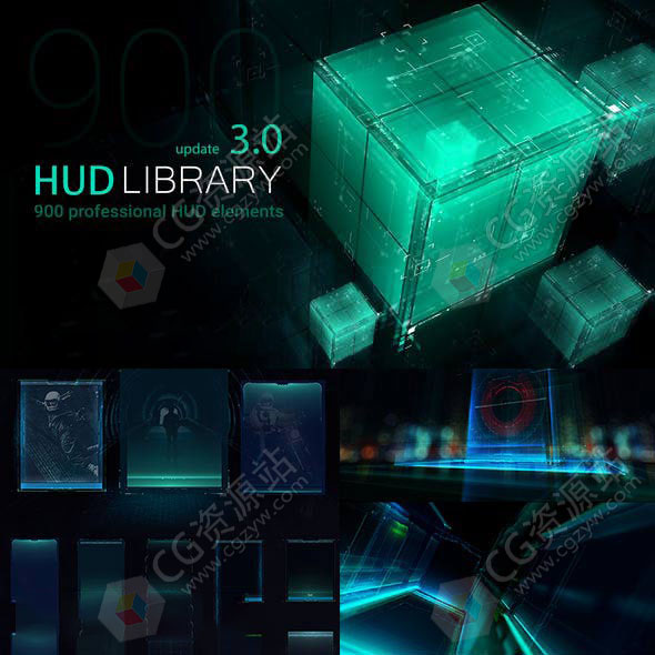 AE脚本-900+高科技HUD信息图表用户界面UI动画破解版 HUD Library V3-图片1