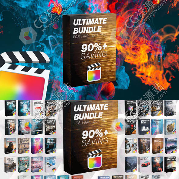 FCPX插件-终极套装字幕模板转场效果LUTs调色视频素材 Ultimate Bundle-2022