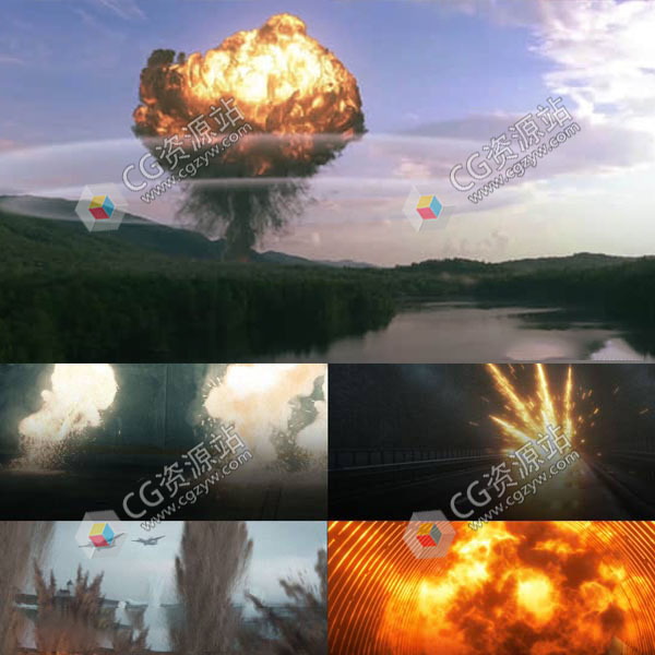 189组透明背景4K火焰爆炸特效合成视频素材