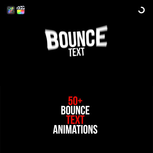 FCPX插件-52 个标题排版弹跳文本动画预设