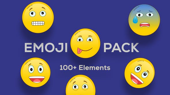 AE模板-105组卡通表情符号动画包 Emoji Animation Pack