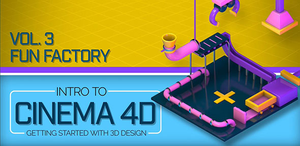 C4D制作动画工厂建模纹理灯光动画教程