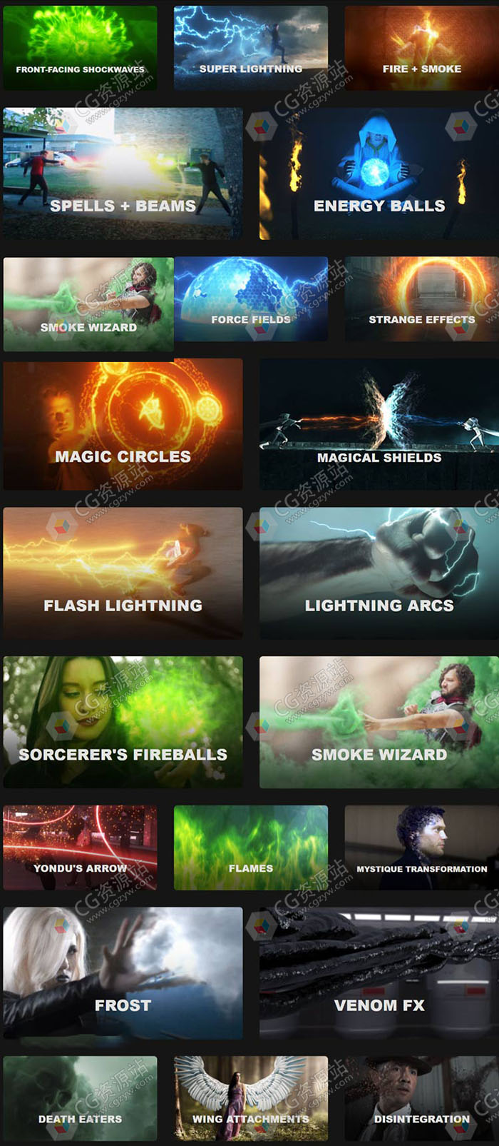 776组4K电流冲击波翅膀能量魔法特效合成视频素材-图片2