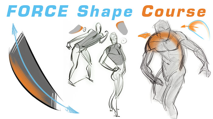 力动态表现绘画系列-FORCE-基础知识/表格/力的形状/人体解剖学-图片4