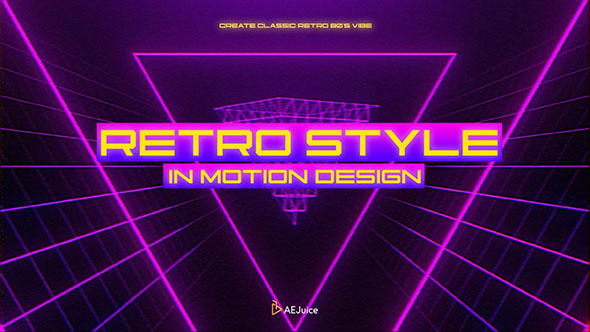 AE教程-制作复古风格文字标题动画