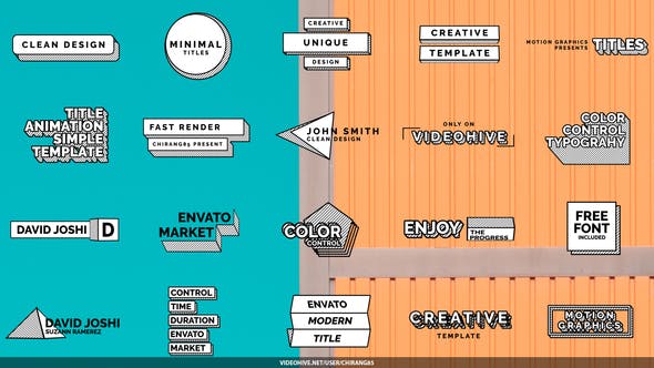 AE模板-20组现代时尚文字标题动画 Modern Animated Titles