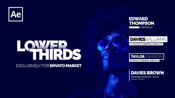 AE模板-12组现代时尚文字标题字幕动画 Modern Lower Thirds