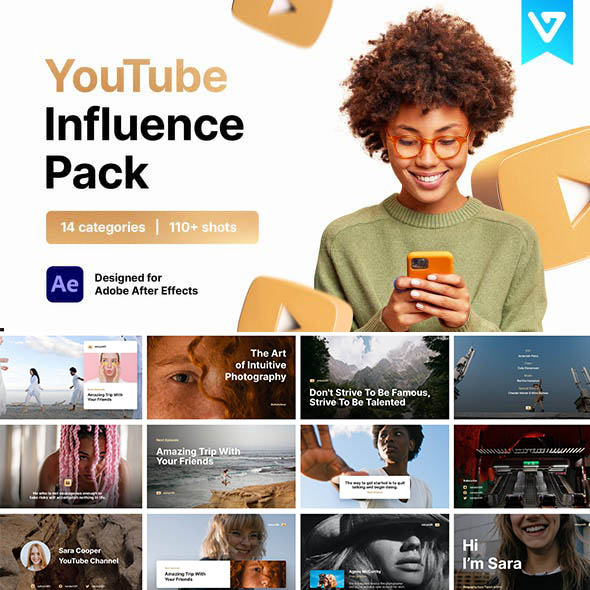 AE脚本-110组网络视频文字标题片头排版元素包装动画工具包