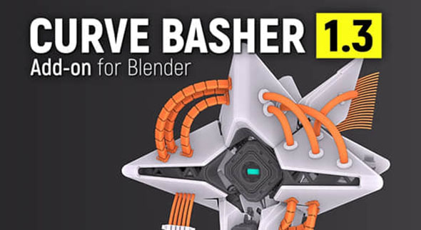 Blender三维电缆曲线生成插件 Curve Basher v1.3 Rev 11 + 使用教程
