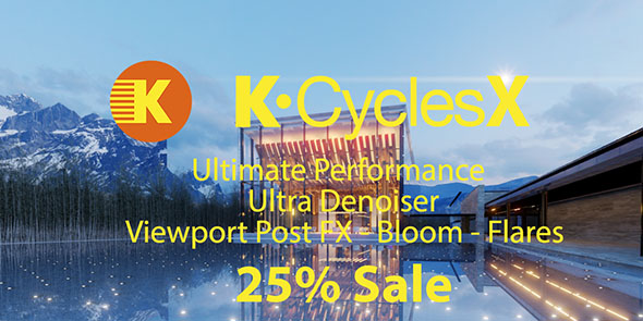 Blender GPU渲染器 K-CyclesX + K-Cycles For Blender 2.92-3.0 Win RTX版本