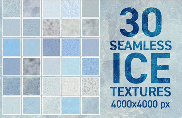 30组4K无缝冰纹理贴图素材-图片1