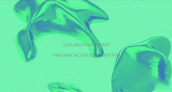 C4D/PS抽象图形三维元素背景海报教程