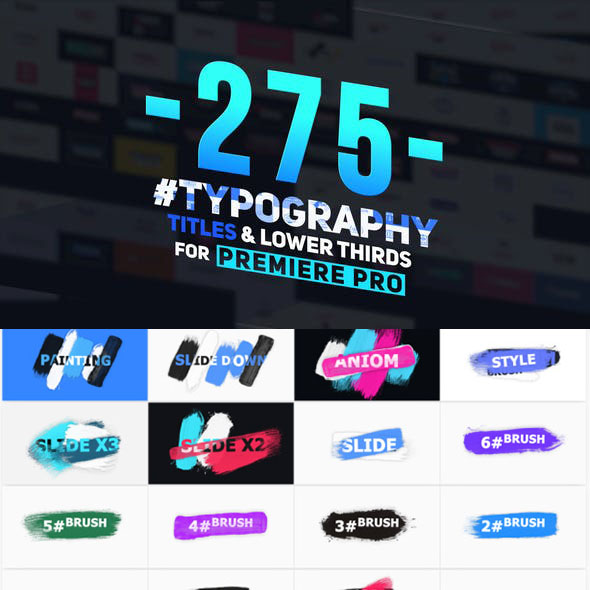 PR预设-275组文字标题排版设计字幕条动画预设-图片1